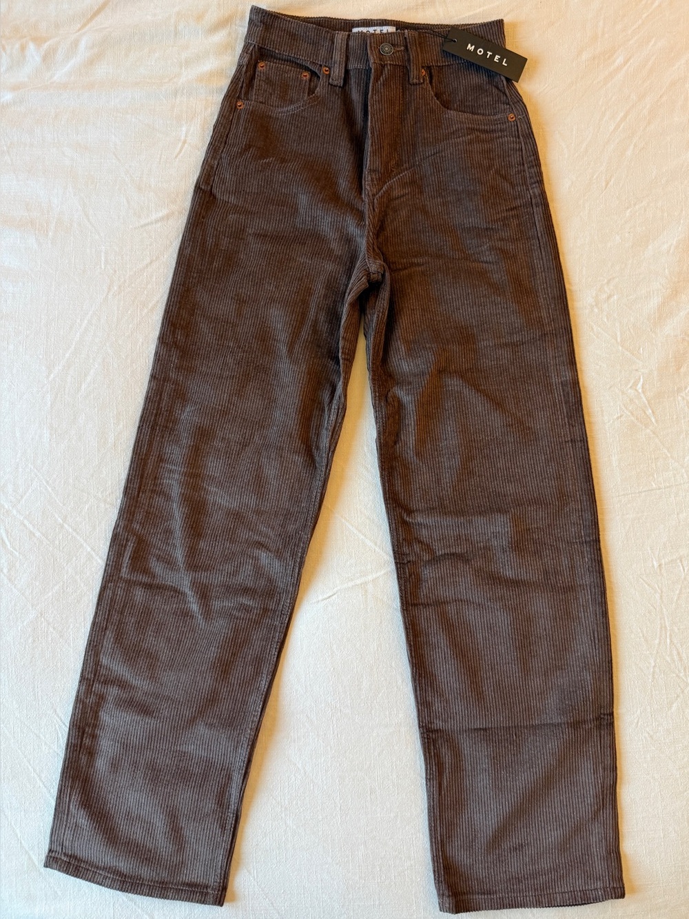 Motel Rocks Parallel Jean in Dark Chocolate Corduroy